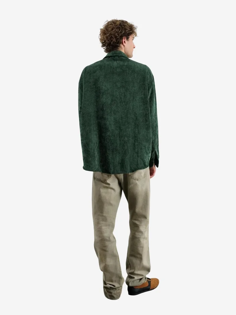 Giesto GIESTO Oversized Velvet Shirt